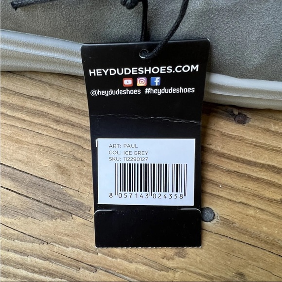 NEW Hey Dude Paul Slip On Shoes Loafer Mens Size 14 Ice Grey - Picture 8 of 8